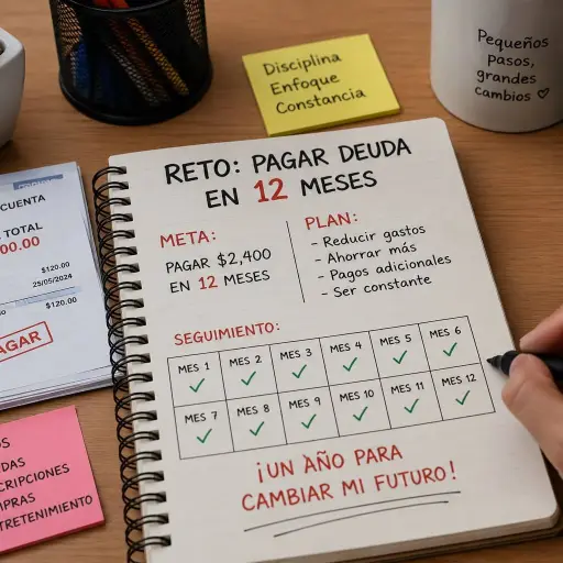 El reto de pagar una deuda en 12 meses: cómo organizar las finanzas