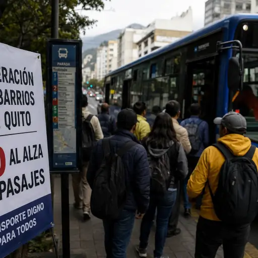 Federación de Barrios de Quito rechaza alza de pasajes y pide mantener compensaciones