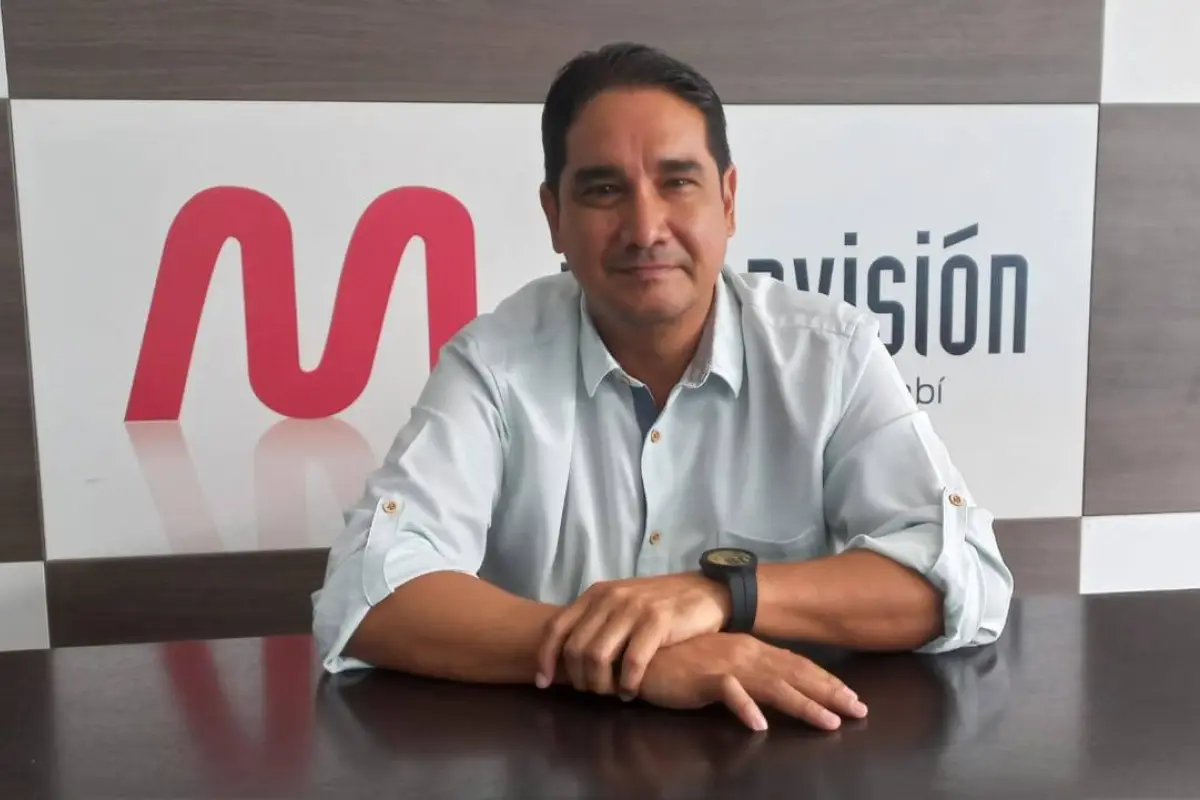 Xavier Santos en una entrevista en las instalaciones de este medio de comunicación, El Diario