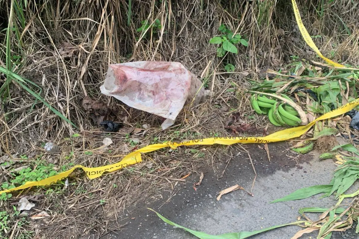 El cuerpo estaba a un costado de la carretera., Cortesía