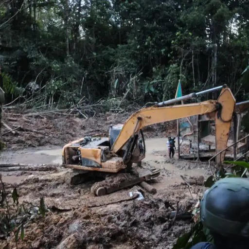 Desmantelan campamento e inhabilitan maquinaria de minería ilegal en Napo