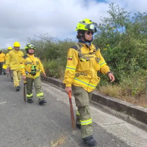 97 bomberos se activan en simulacro de incendios forestales en Manta