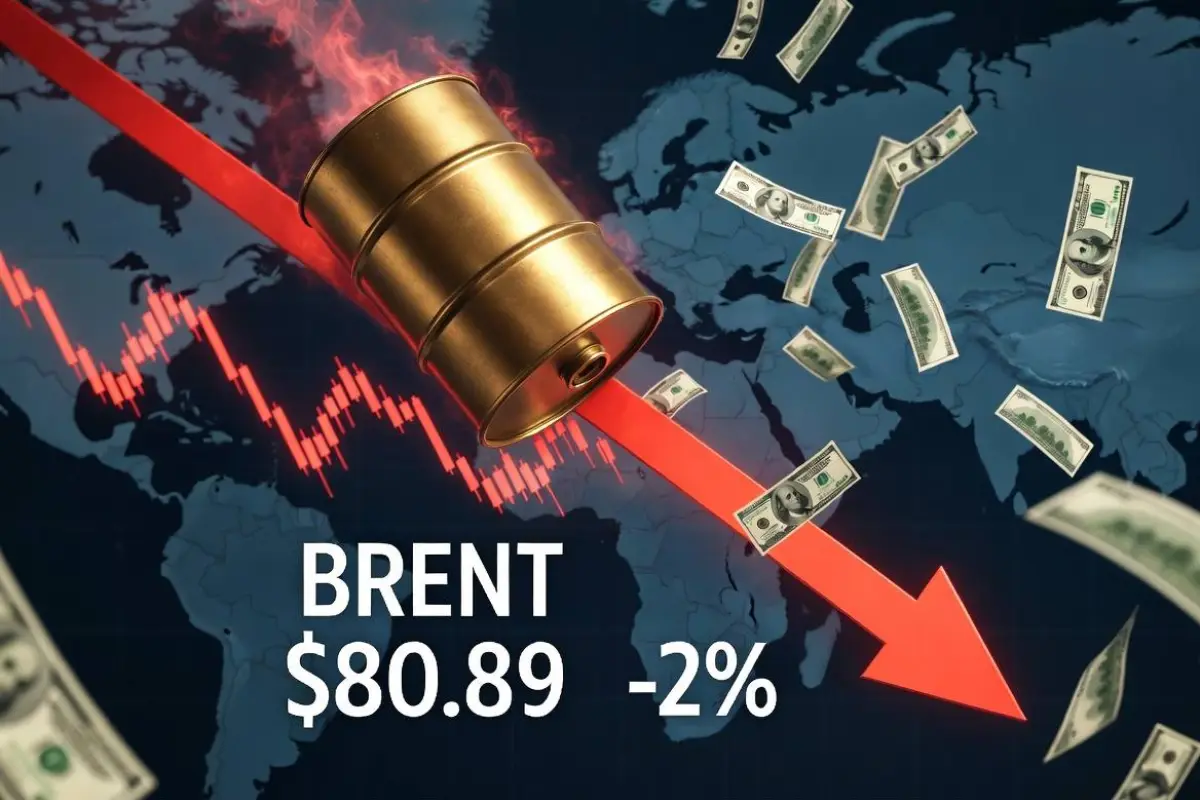 Imagen alusiva a la caída mundial de los precios del petróleo que se ubicó en 80 dólares el barril., Foto: Imagen generada por IA