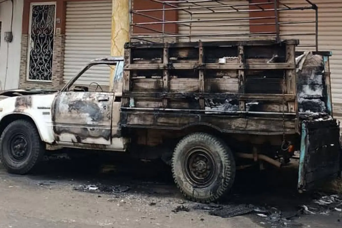 Así quedó el vehículo tras arder en llamas., Cortesía.