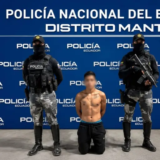 Hombre detenido en Manta durante un operativo con casi un kilo de drogas  