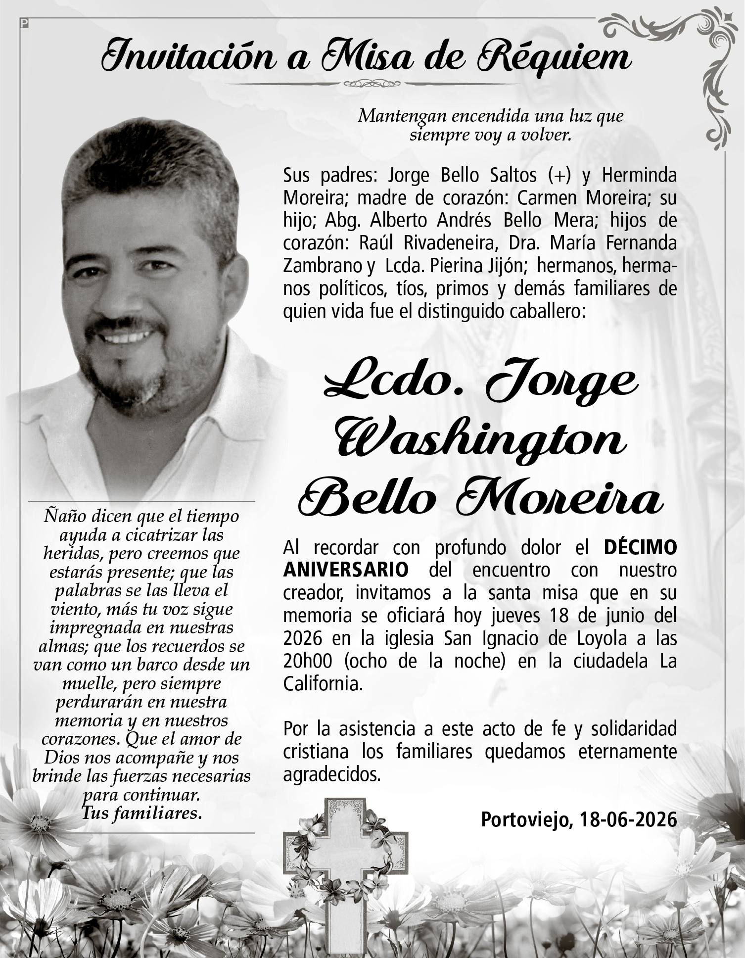 Lcdo. JORGE WASHINGTON BELLO MOREIRA, Medios Ediasa