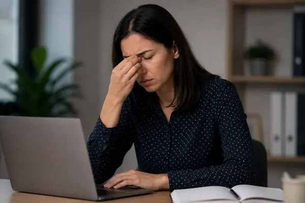 Estrés visual: siete señales que pueden aparecer más allá de los ojos