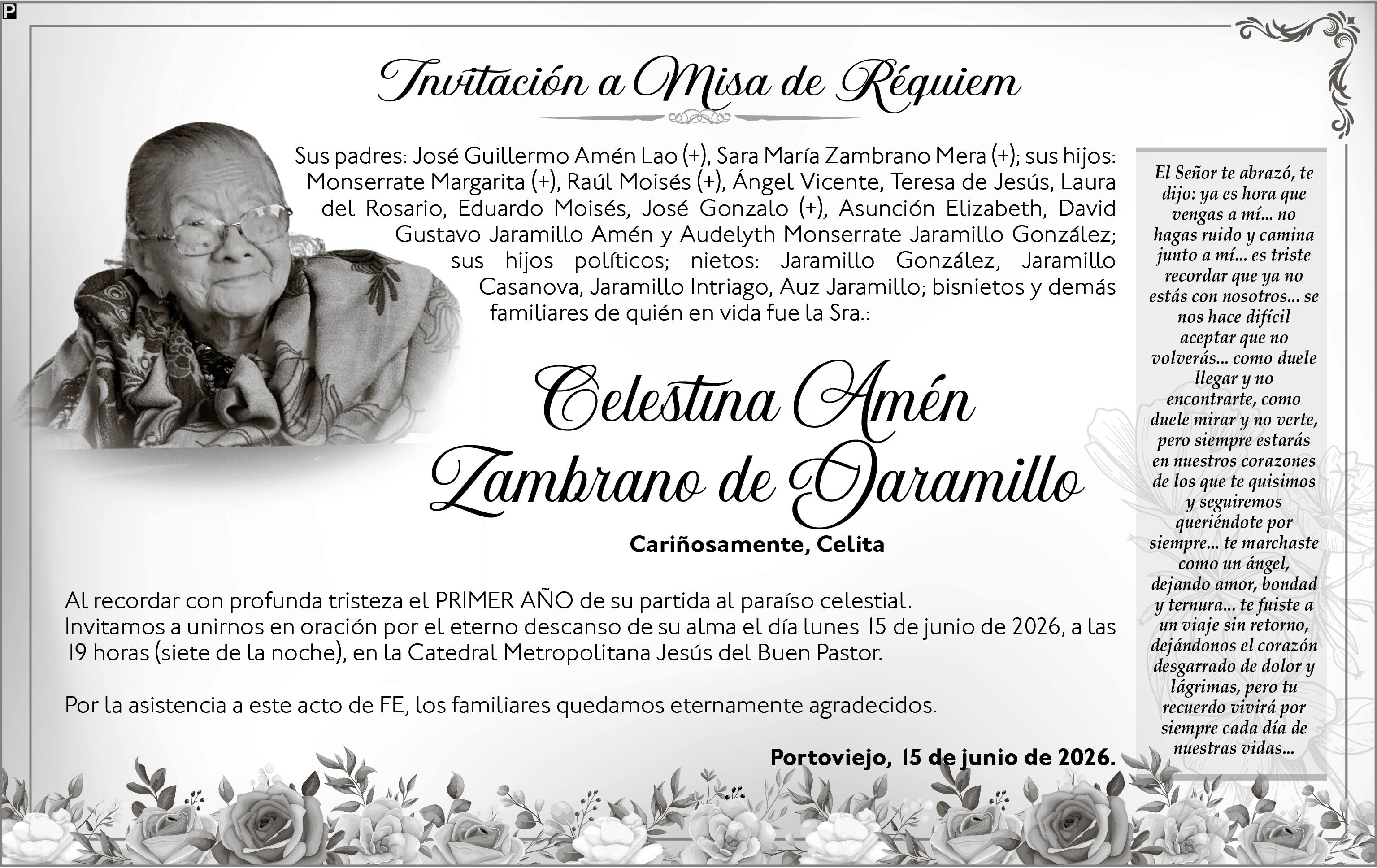 MISA Celestina Amén Zambrano de Jaramillo, Medios Ediasa