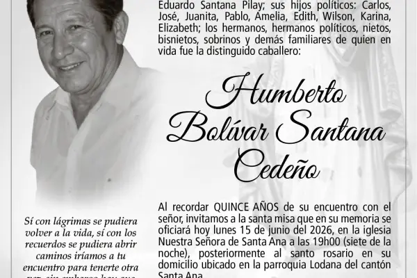 MISA Humberto Bolívar Santana Cedeño ,Medios Ediasa
