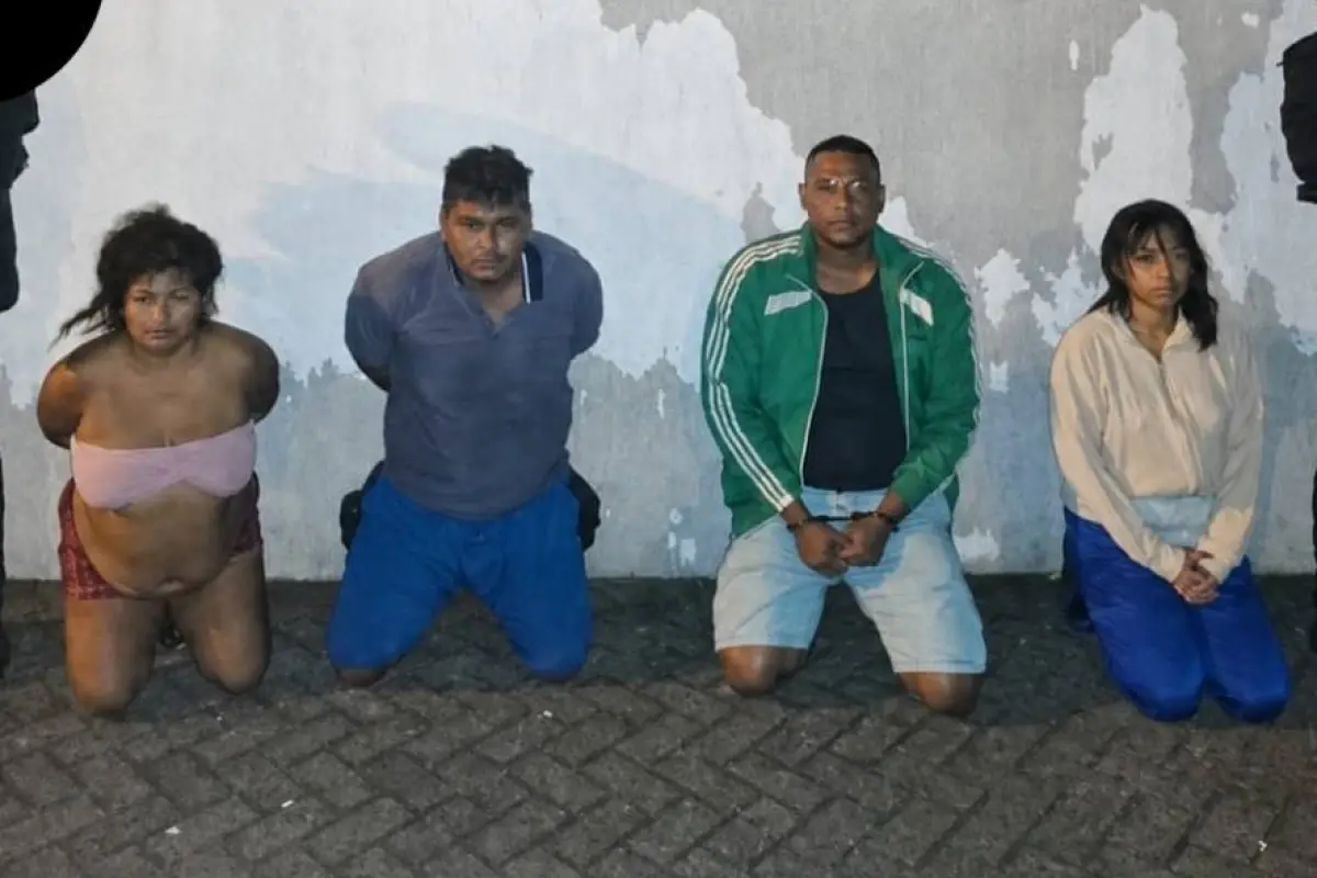 Cuatro de los detenidos en operativos simultáneos realizados en cantones de la provincia del Guayas., Foto: Ministerio del Innterior
