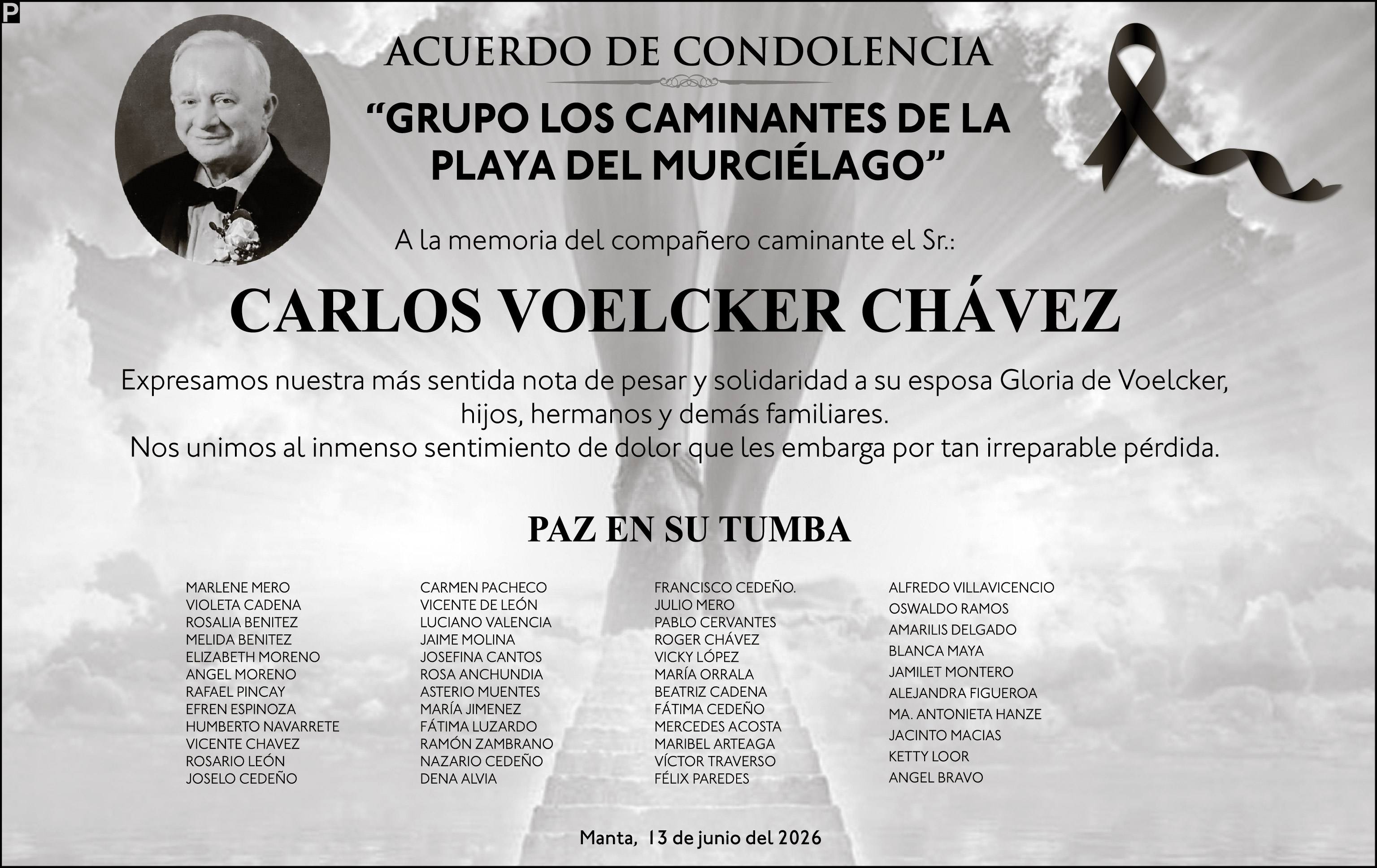 CONDOLENCIA CARLOS VOELCKER CHAVEZ, medios ediasa