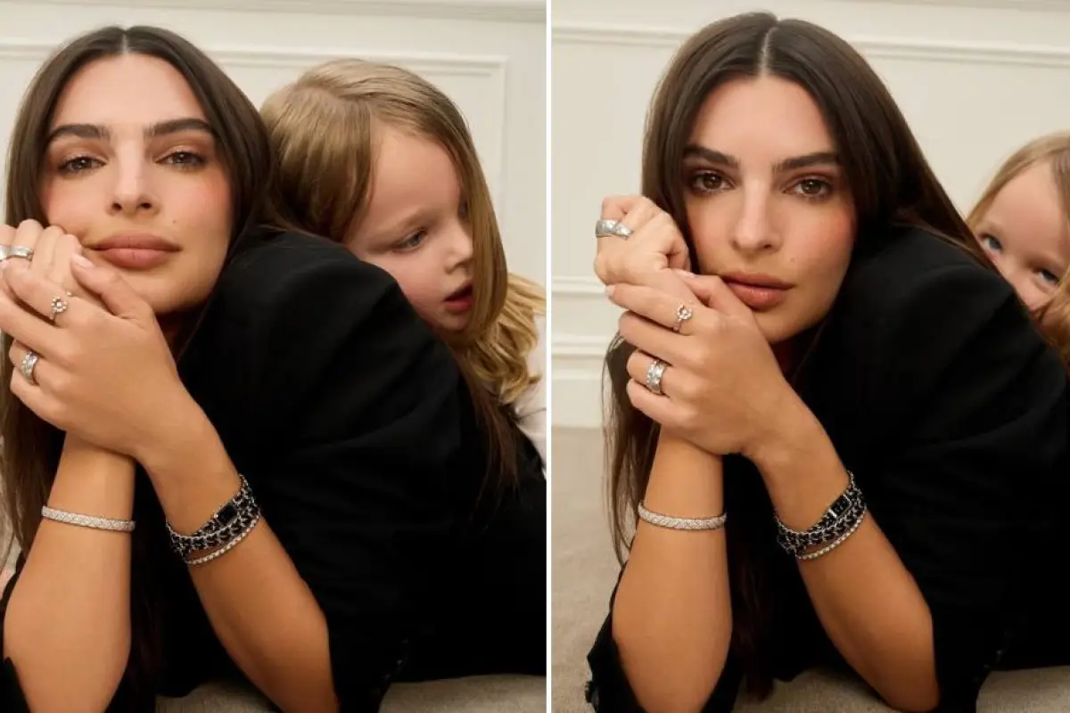 Emily Ratajkowski y su hijo de 5 años, Sylvester.