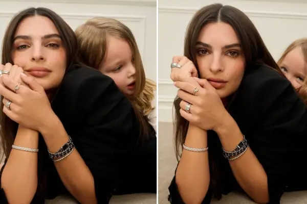 Emily Ratajkowski y su hijo de 5 años, Sylvester.