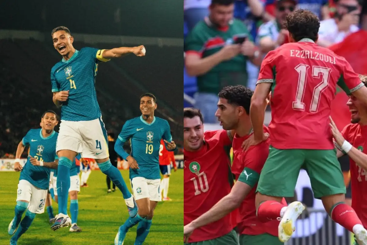 Brasil y Marruecos se enfrentan en Nueva Jersey en un partido que podría definir el liderato del Grupo C del Mundial., Foto composición