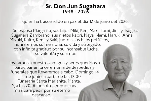 SEPELIO MISA DON JUAN SUGAHARA ,medios ediasa