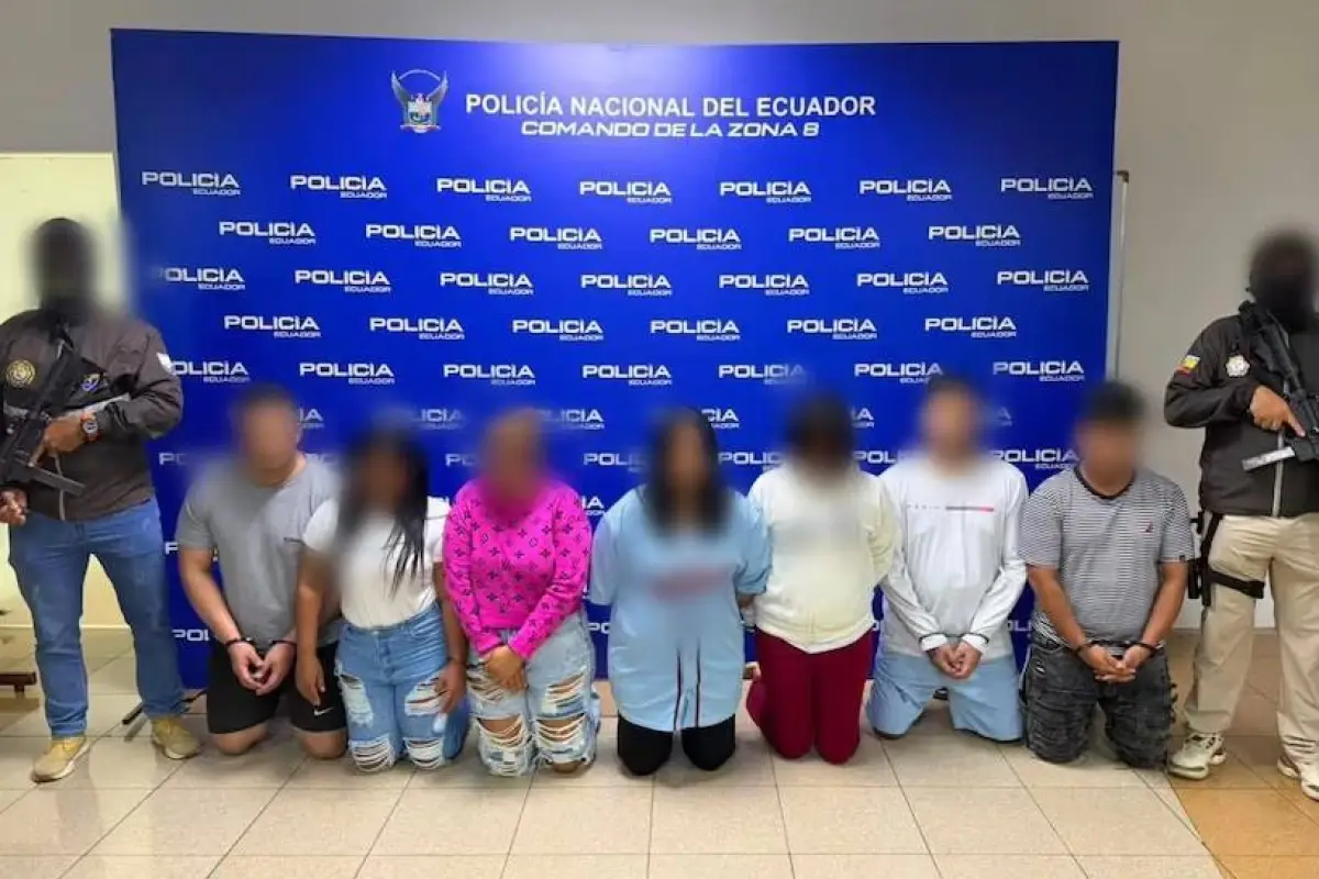 Entre los detenidos por la Policía Nacional figuran al menos cuatro mujeres., Foto: X Policía Nacional