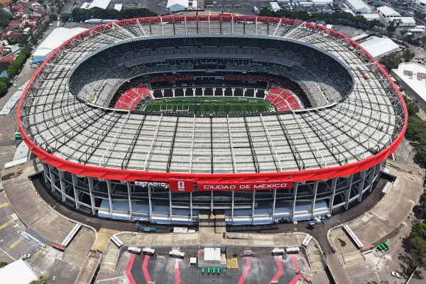 El icónico Estadio Azteca, escenario que acogerá nuevamente una Copa del Mundo. ,Foto por CARL DE SOUZA / AFP