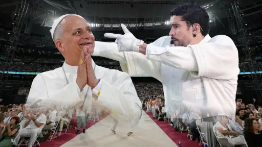 El papa León XIV y Bad Bunny tuvieron un breve encuentro en Madrid, España