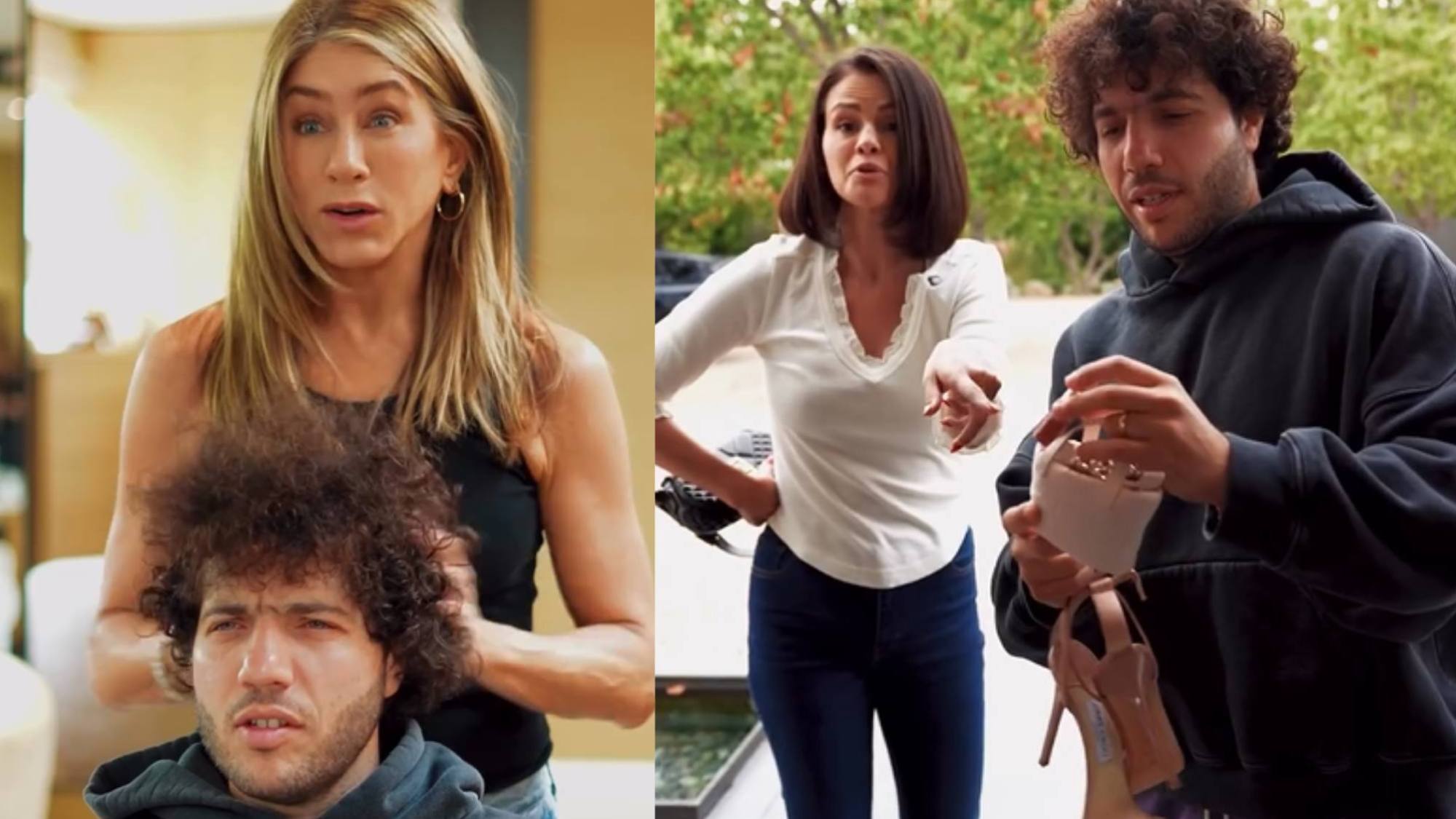Jennifer Aniston, Selena Gomez y Benny Blanco protagonizan d