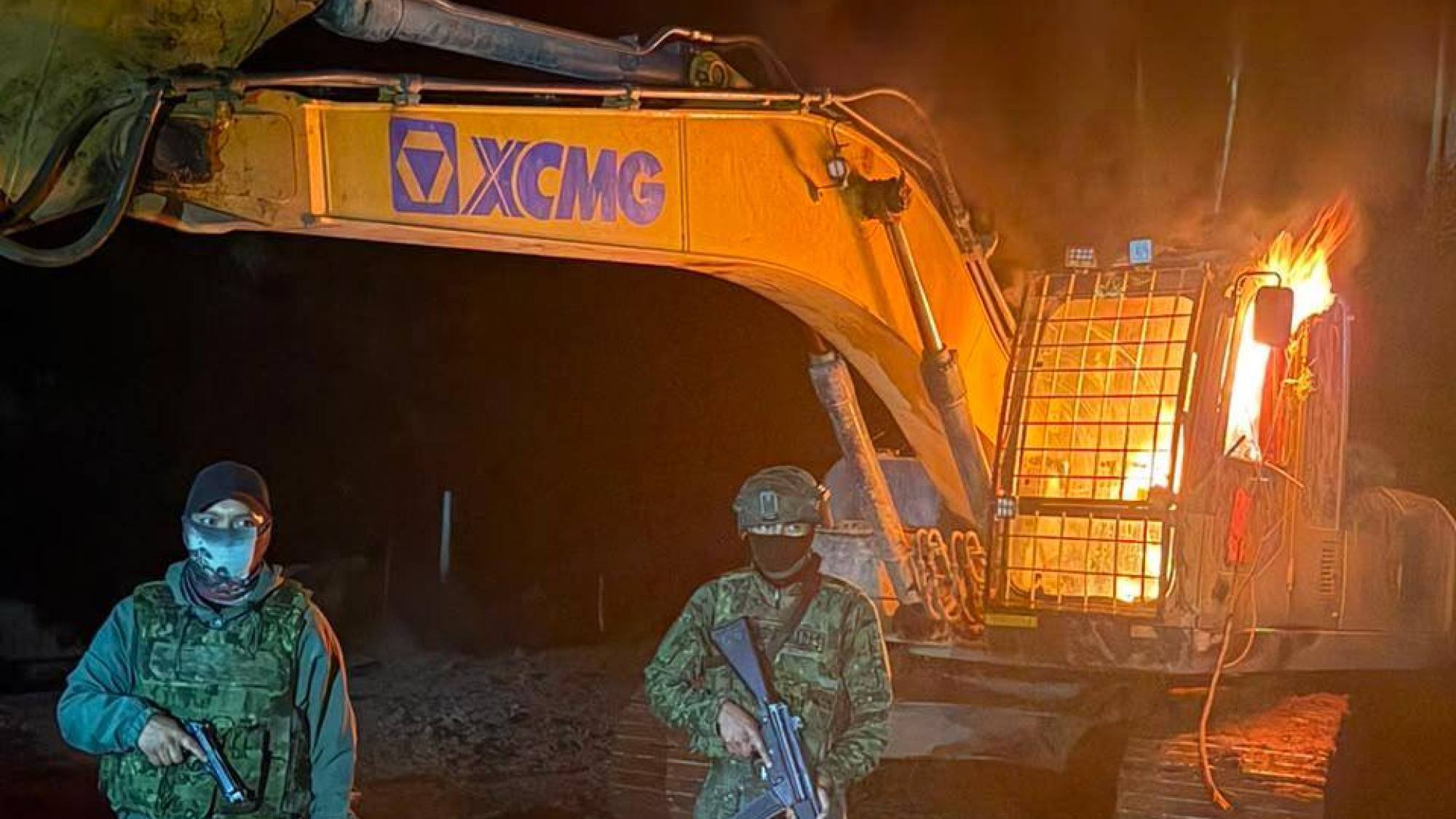 Inhabilitan maquinaria y campamento de minería ilegal en Pal
