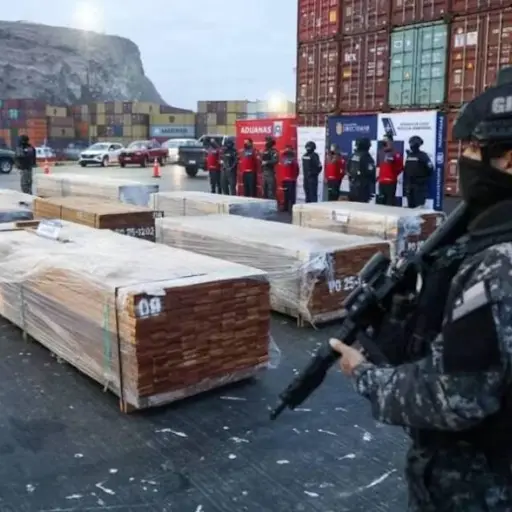 Bolivia y Chile investigan decomiso récord de más de 100 toneladas de droga en contenedores de madera de exportación