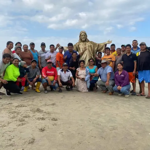 Imagen de Cristo Redentor hallada en una playa formaba parte de un museo submarino de Salinas