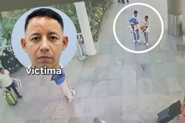 Las cámaras de seguridad del aeropuerto de Guayaquil grabaron todo el suceso y quedó como evidencia. ,Redes