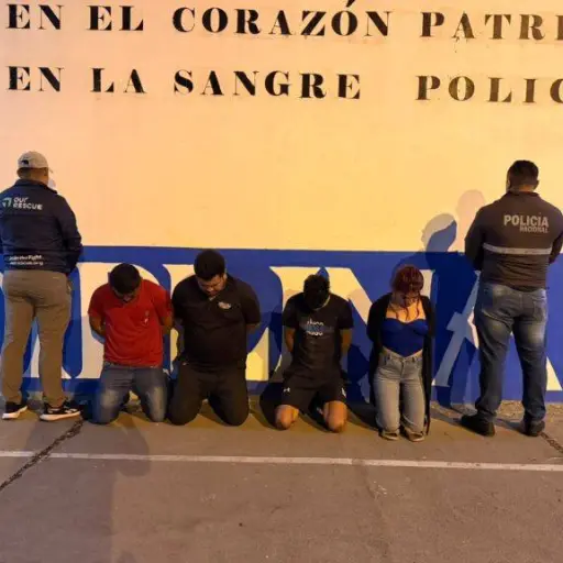 Policía rescata a adolescente y aprehende a cuatro personas en operativo contra la trata de personas en Huaquillas