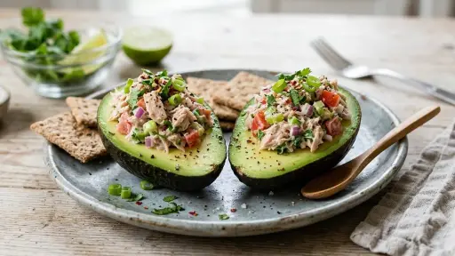El almuerzo rápido que salva tu día: Descubre cómo hacer aguacates rellenos de atún 