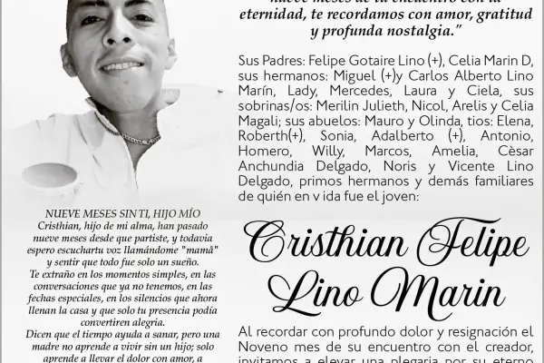 MISA CRISTHIAN FELIPE LINO MARIN ,medios ediasa