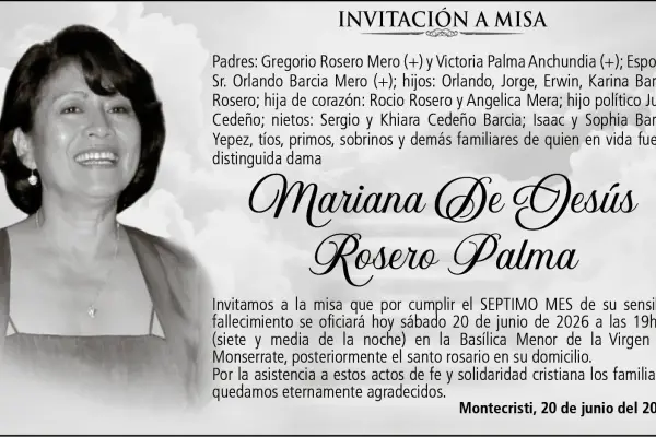 MISA MARIANA DE JESUS ROSERO PALMA ,Medios Ediasa