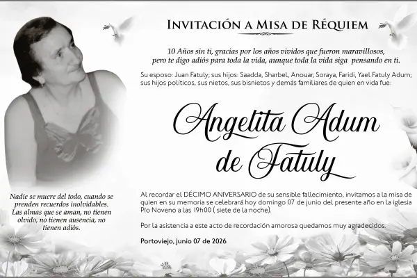 MISA ANGELITA ADUM DE FATULY ,medios ediasa