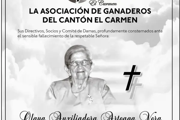 CONDOLENCIA OLAYA AUXILIADORA ARTEAGA VERA ,medios ediasa