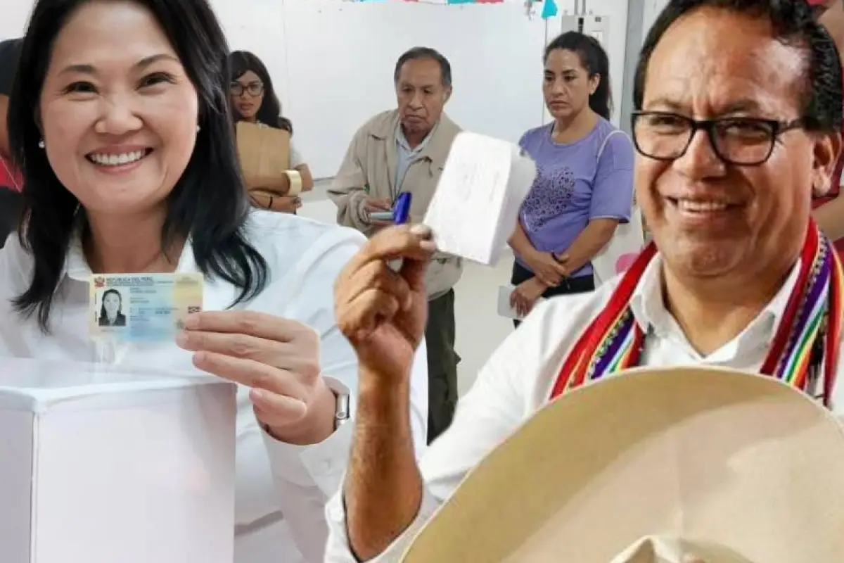 Perú define su Presidencia voto a voto: Keiko Fujimori toma ligera ventaja sobre Roberto Sánchez.