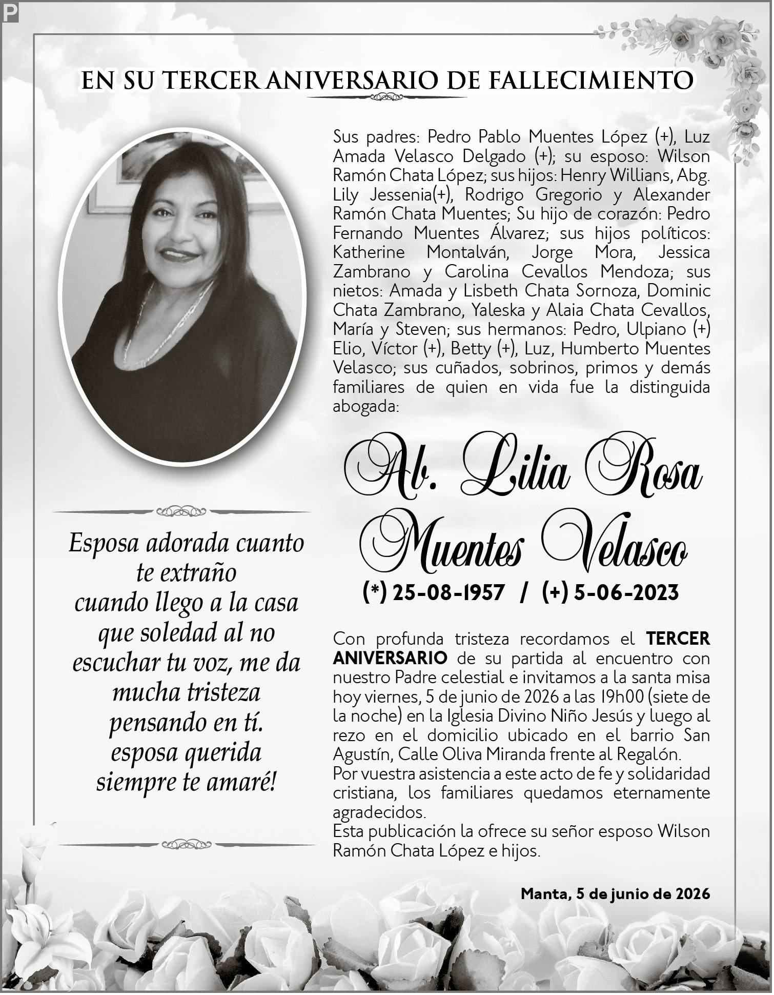 MISA LILIA ROSA MUENTES VELASCO, medios ediasa