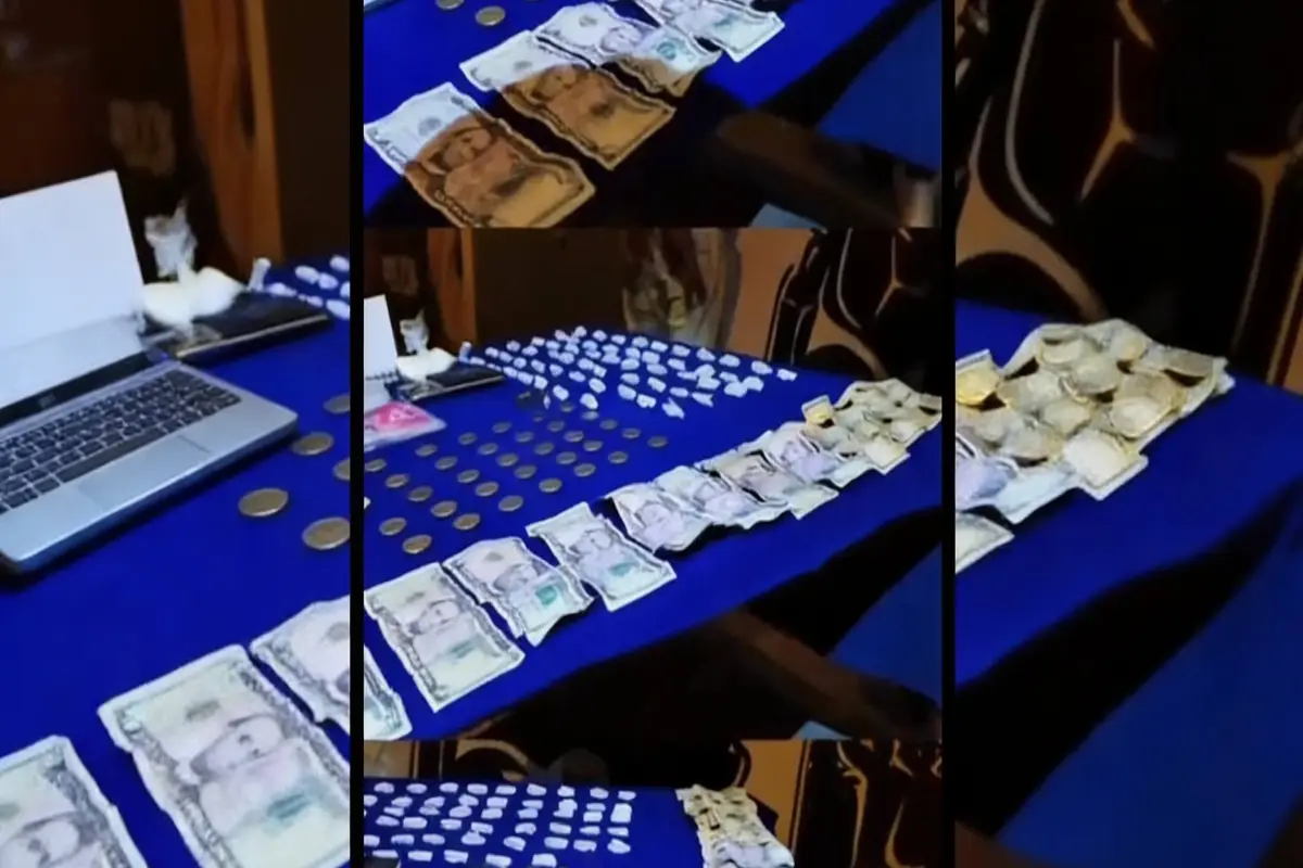 Las evidencias decomisadas durante el operativo que dejó varios detenidos., Captura de video