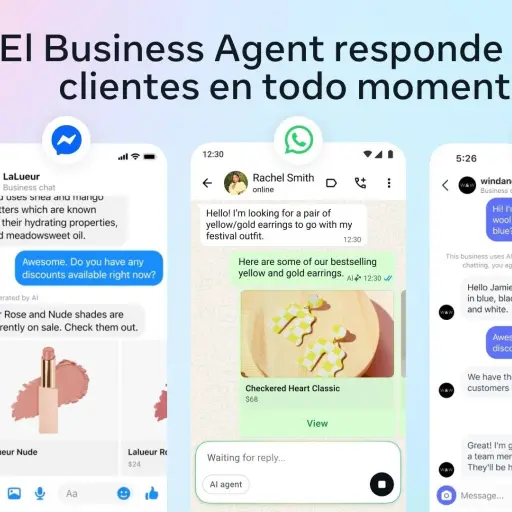 Meta lanza agente de IA para atender clientes las 24 horas en WhatsApp, Messenger e Instagram