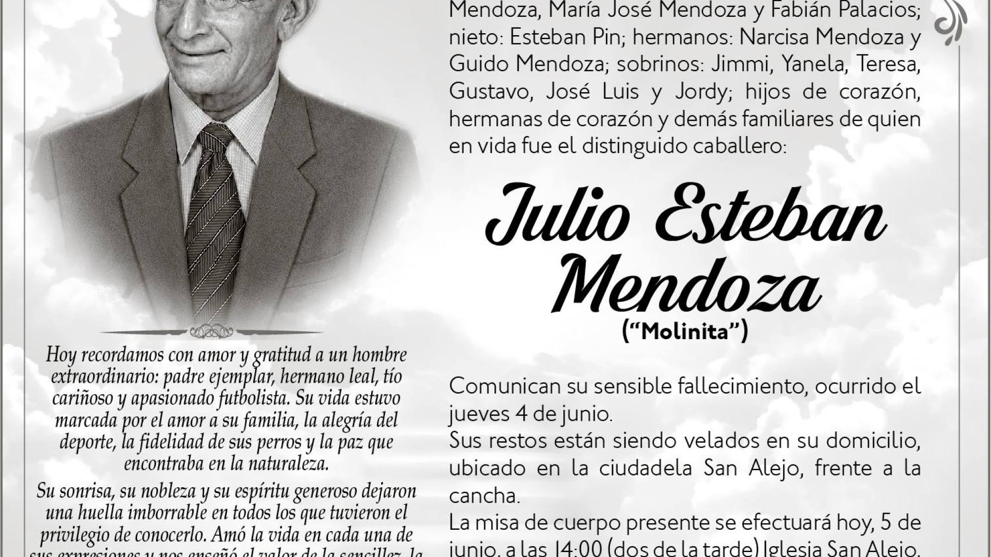 SEPELIO JULIO ESTEBAN MENDOZA
