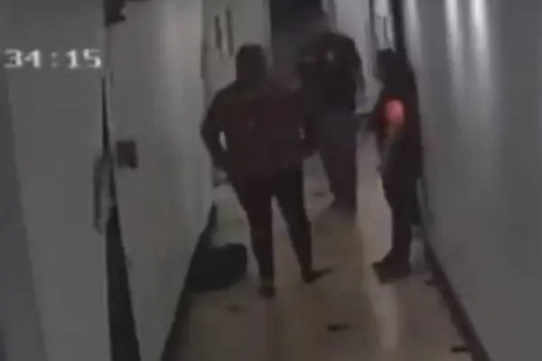La discusión entre ambos dirigentes de Barcelona SC quedó registrada por las cámaras del estadio. ,Foto: Captura de ántall