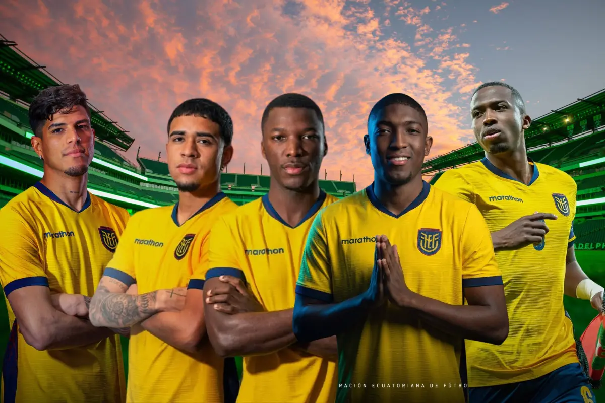 Los ecuatorianos Piero Hincapié, Kendry Páez, Moisés Caicedo, Joel Ordóñez y Willian Pacho