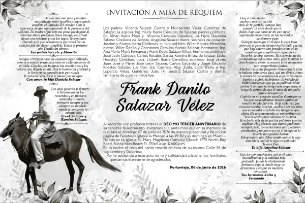 FRANK DANILO SALAZAR VELEZ ,Medios Ediasa