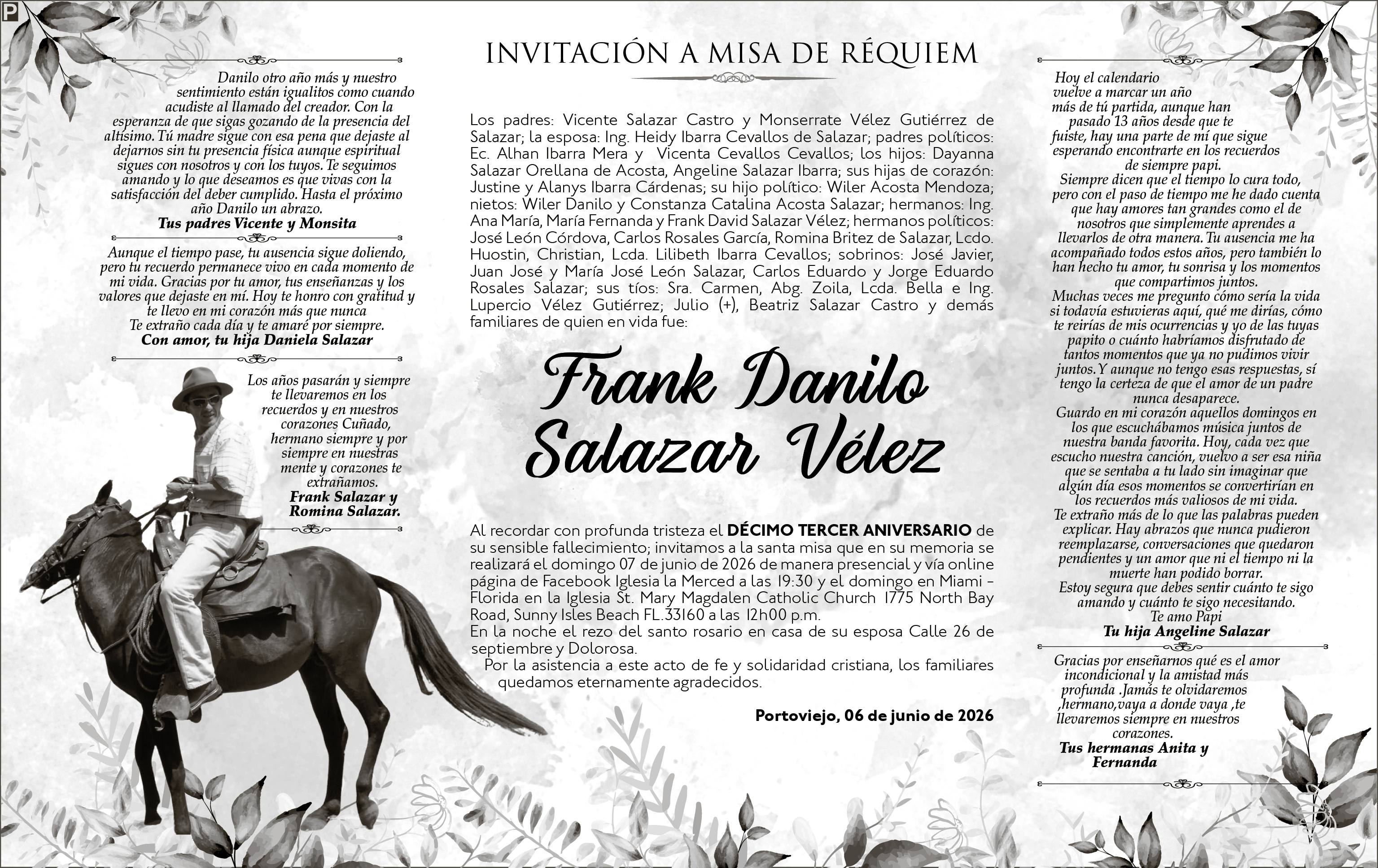 FRANK DANILO SALAZAR VELEZ, Medios Ediasa