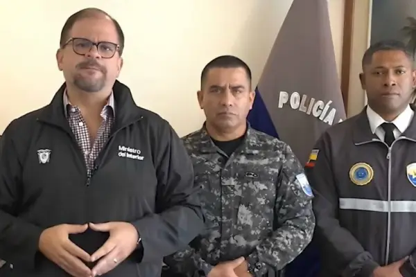 John Reimberg (centro) ministro del Interior, se pronunció a través de los canales oficiales. ,Foto: Redes Sociales