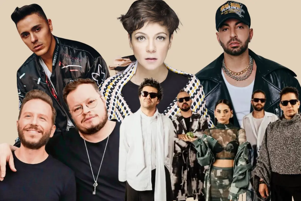 Natalia Lafourcade, Sin Bandera, Verde 70, Joey Montana, Justin Quiles y otros artistas internacionales forman parte de la agenda musical que marcará junio de 2026 en Ecuador., Foto composición