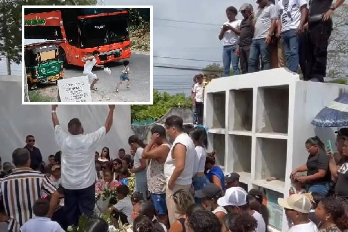 El sepelio de la niña Geovanna Bermeo se registró en el cementerio del cantón Atacames., Foto: Redes Sociales