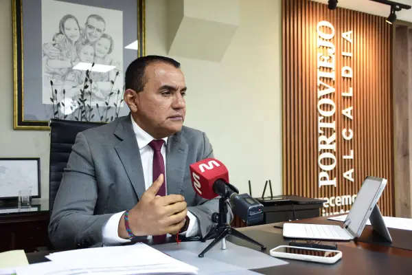 El alcalde de Portoviejo, Javier Pincay, en una entrevista con este medio ,El Diario