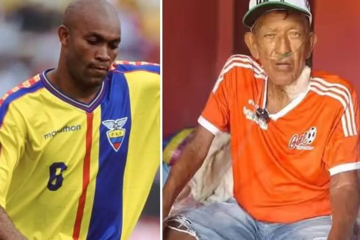 Raúl Guerrón (izq) y Víctor 'Espartaco' Mendoza, exfiguras del fútbol ecuatoriano., Foto: El Diario