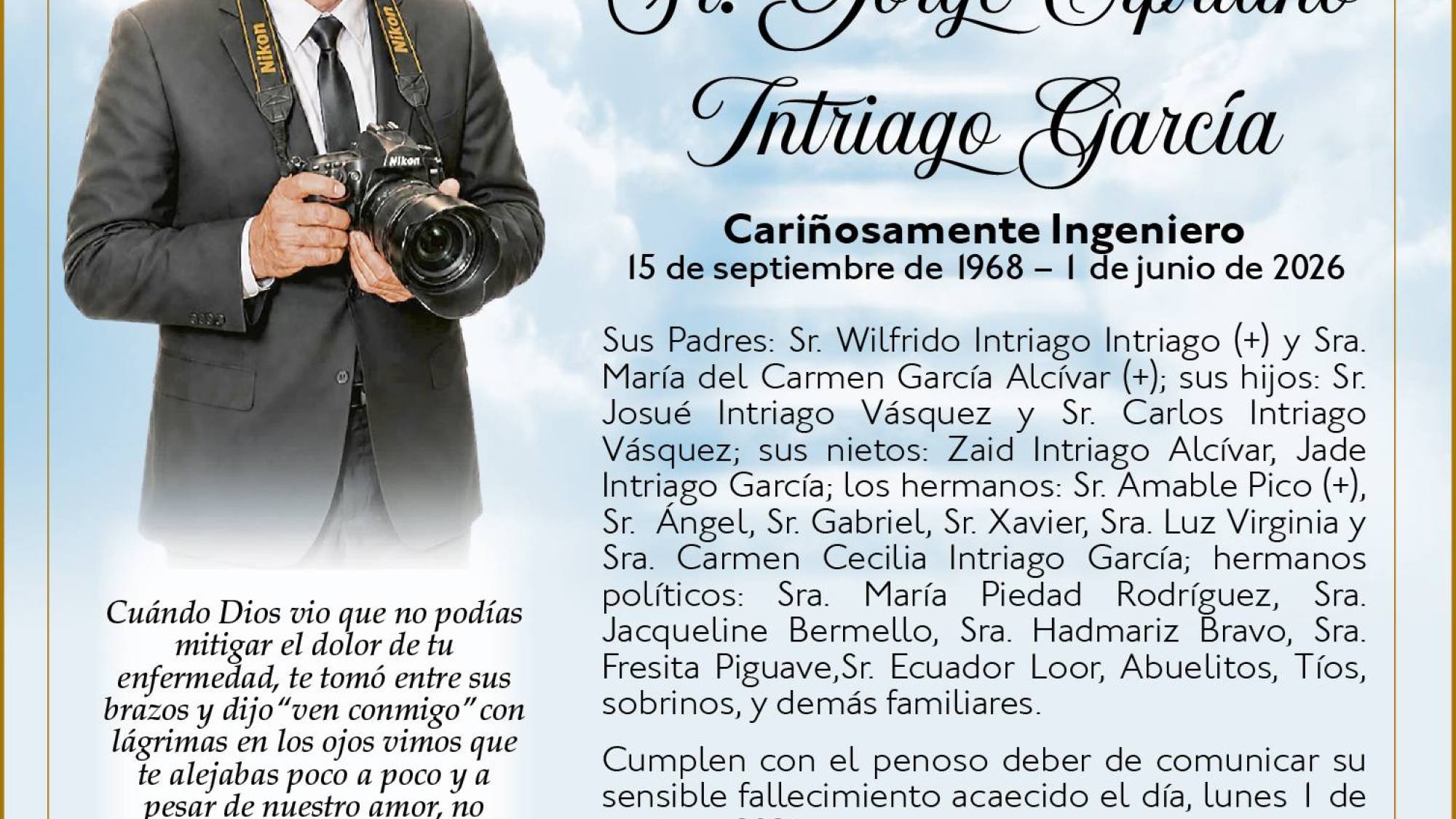 SEPELIO JORGE CIPRIANO INTRIAGO GARCIA