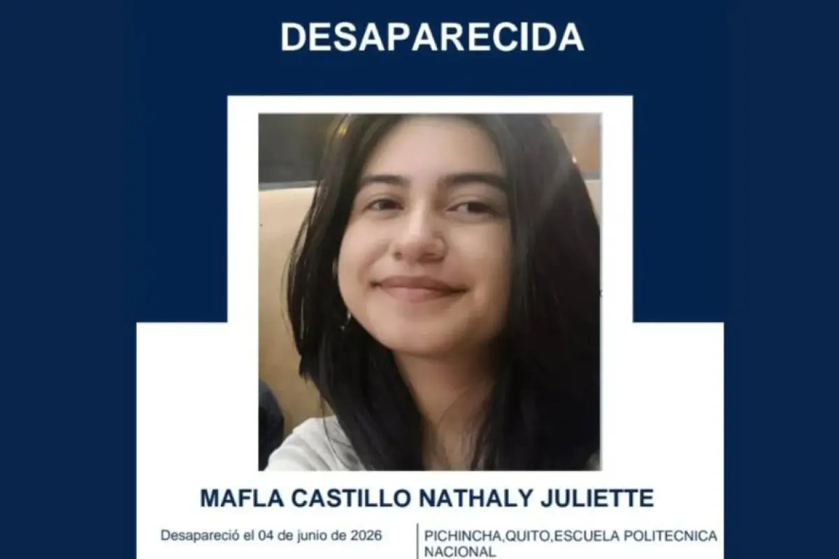 El paradero de Nathaly es desconocido desde el pasado jueves, 4 de junio de 2026. 