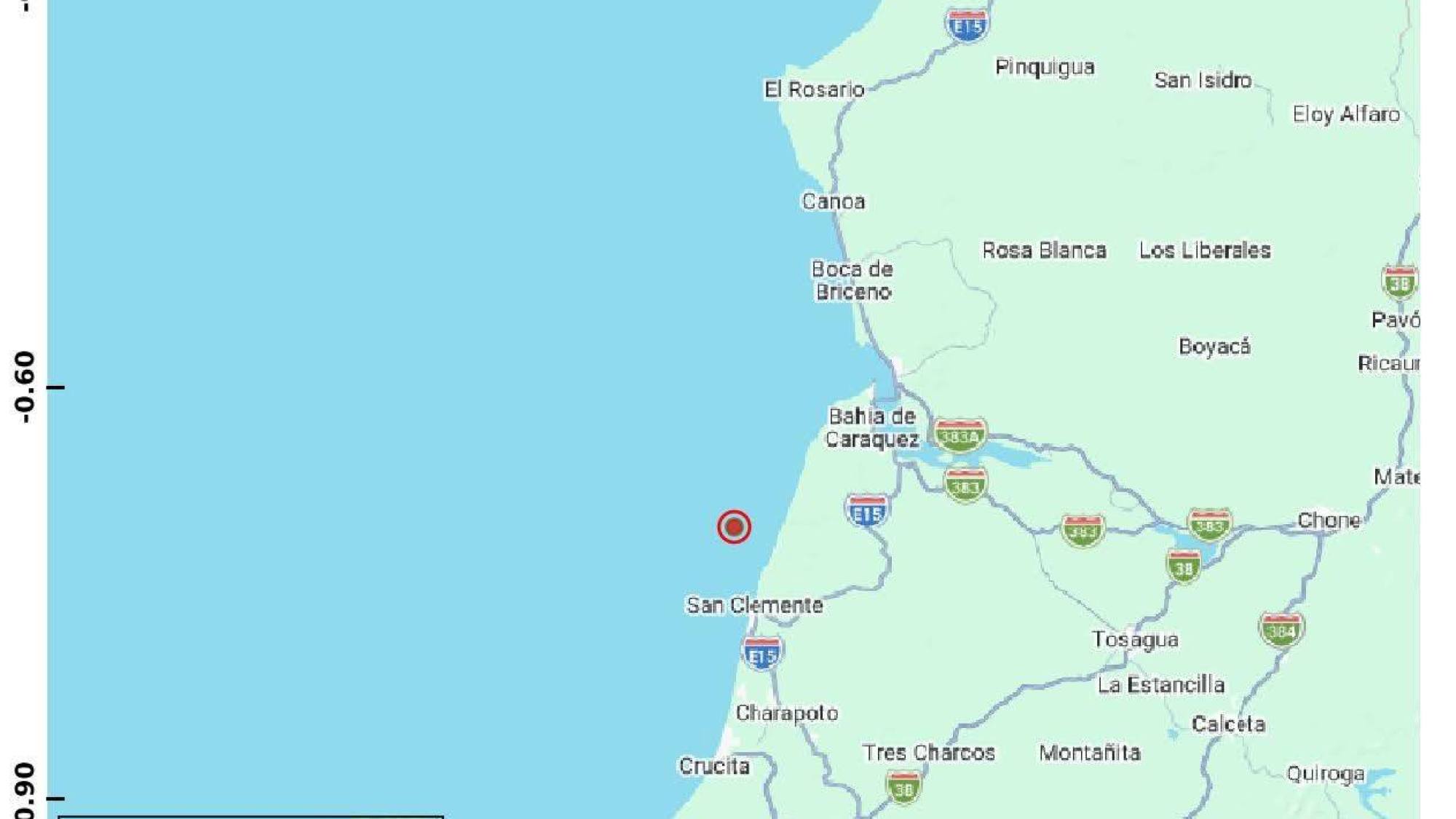 Sismo de 4,1 se registró en Bahía de Caráquez la mañana de e
